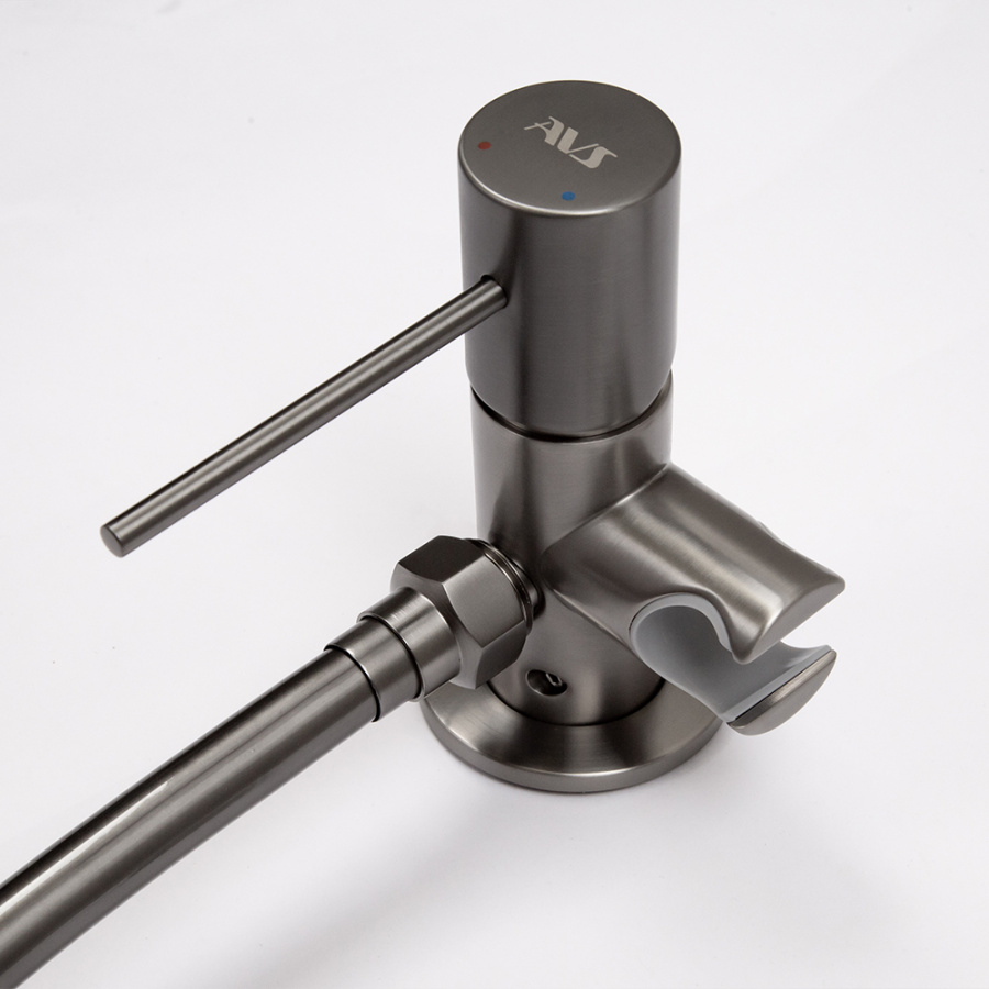 Гигиенический душ со смесителем AVS Slimmer оружейная сталь Гигиенический душ со смесителем AVS Slimmer оружейная сталь