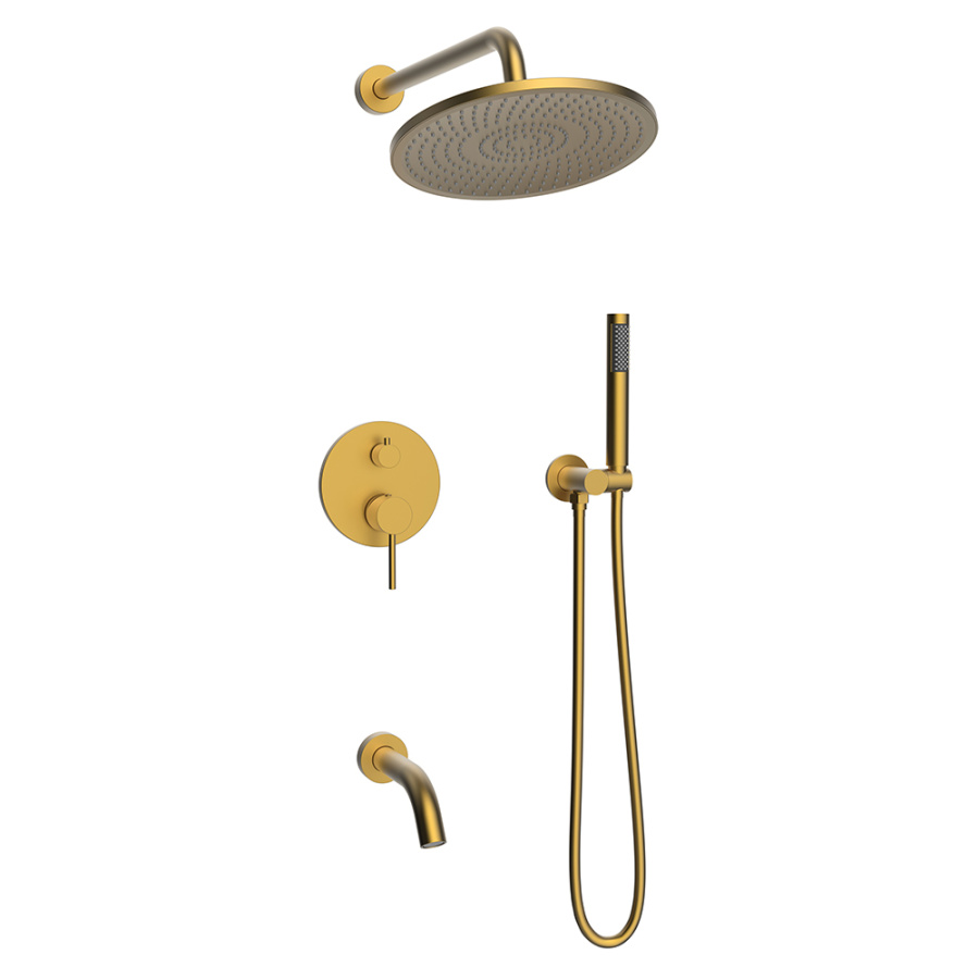 Душевой комплект AVS Slimmer 4в1 брашированное золото Душевой комплект AVS Slimmer 4в1 брашированное золото