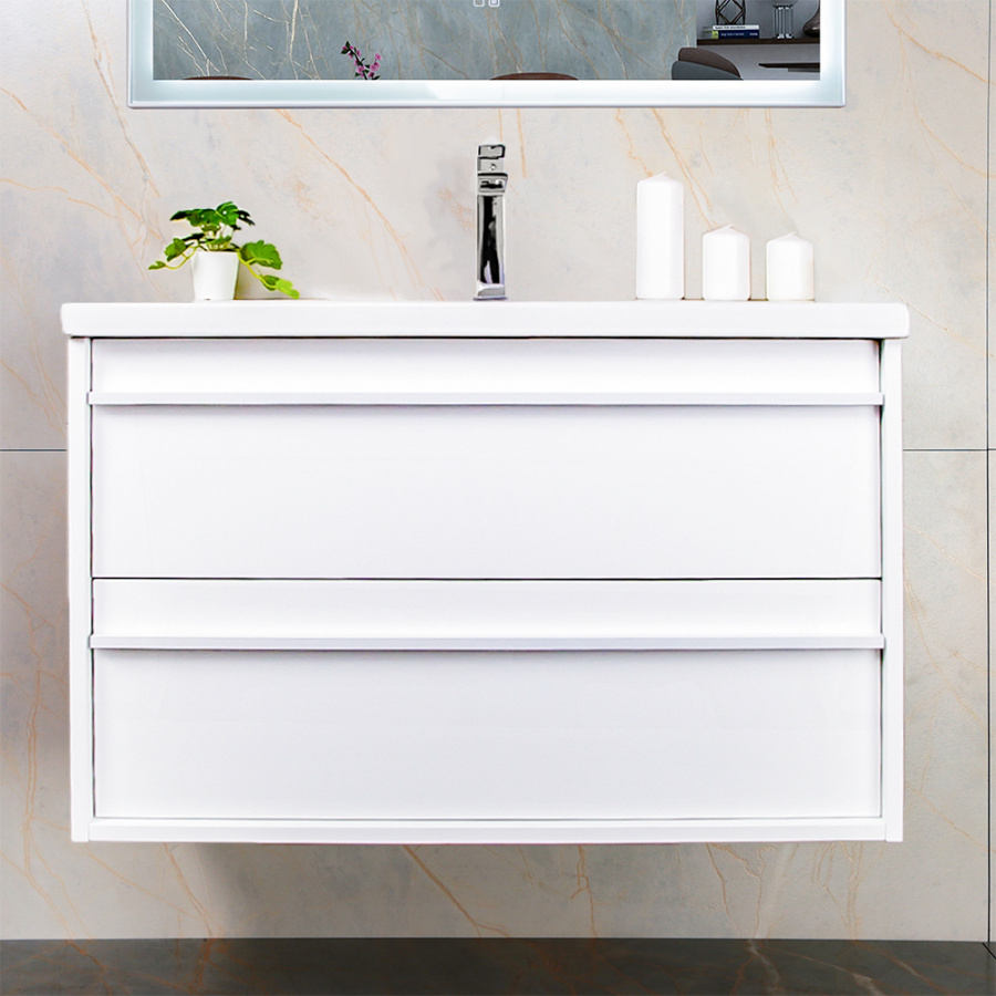 Тумба с раковиной AVS Графика 80 белая матовая с белой ручкой Тумба с раковиной AVS Графика 80 белая матовая с белой ручкой