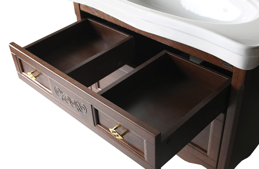 Тумба с раковиной ASB Wood Line Модерн 85 антикварный орех