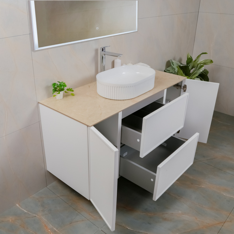 Тумба с раковиной AVS Палитра 120 (50x32) белая, 2 ящика и 2 дверки Тумба с раковиной AVS Палитра 120 (50x32) белая, 2 ящика и 2 дверки