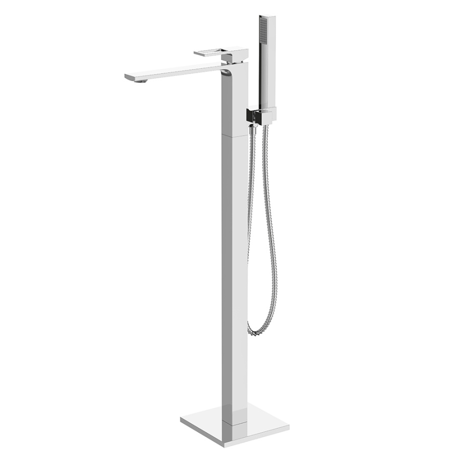 Смеситель для ванны с душем BelBagno Luce LUC-FMT-CRM напольный, хром