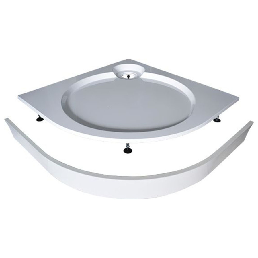 Поддон литьевой R550 выс+съемн панель+ножки Deluxe 100*100*16 R-White GuteWetter