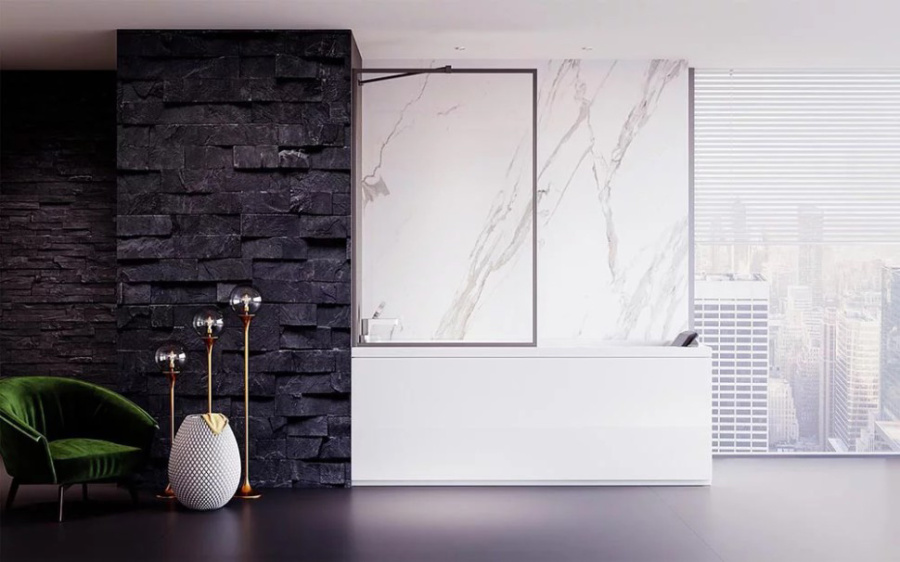 Шторка на ванну Veconi Palau PL-85GR 80 профиль брашированный графит, стекло прозрачное Шторка на ванну Veconi Palau PL-85GR 80 профиль брашированный графит, стекло прозрачное