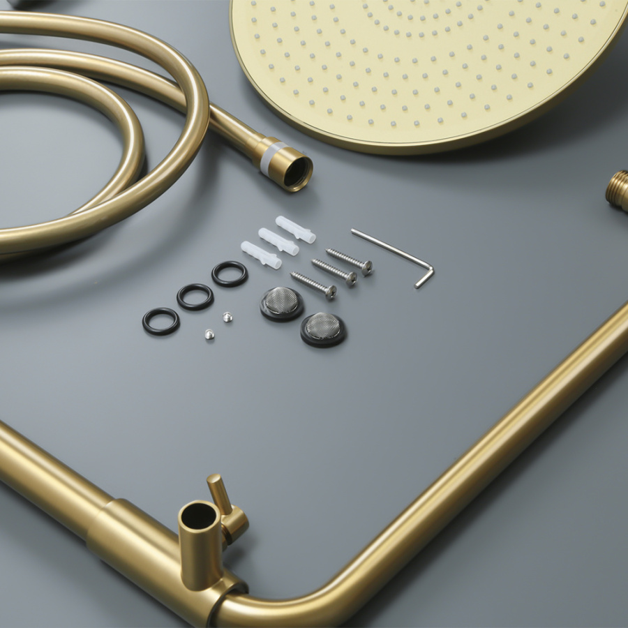 Душевая стойка AVS Slimmer брашированное золото