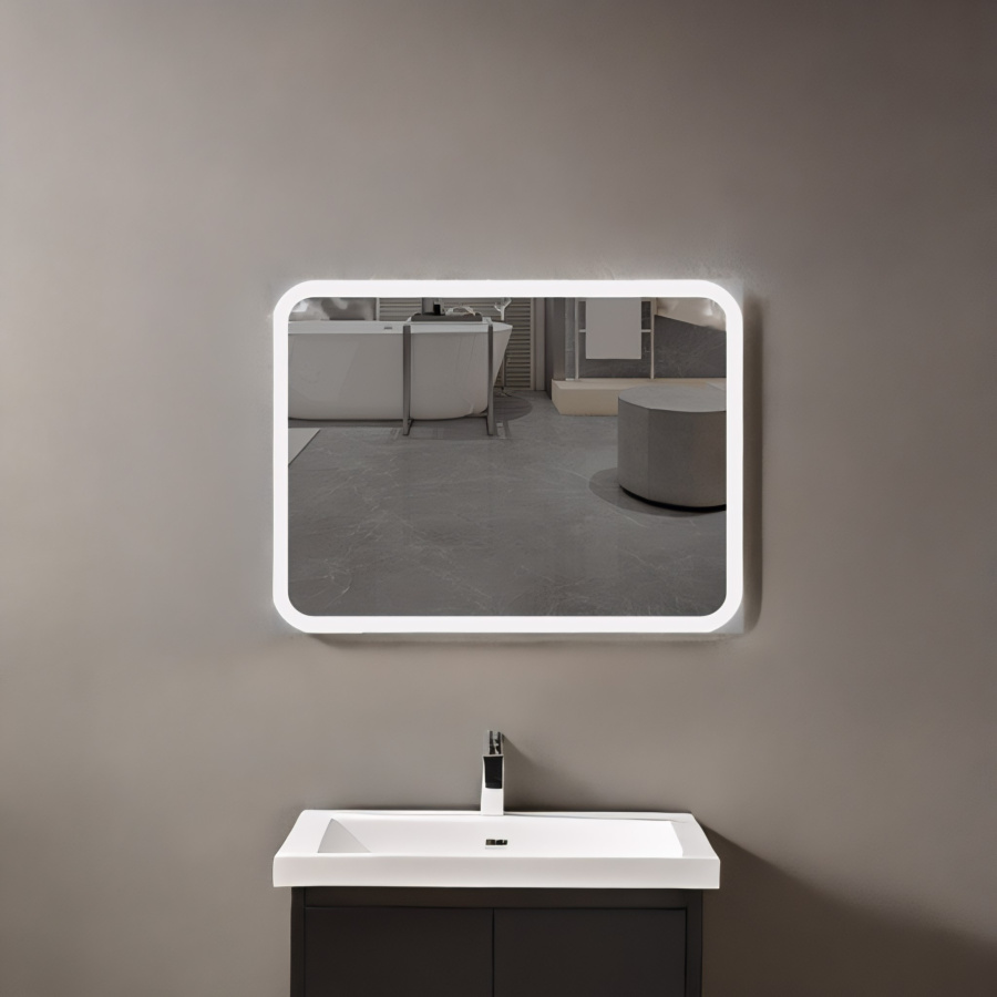 Зеркало с подсветкой AVS Байкал 100x80 см, антипар Зеркало с подсветкой AVS Байкал 100x80 см, антипар