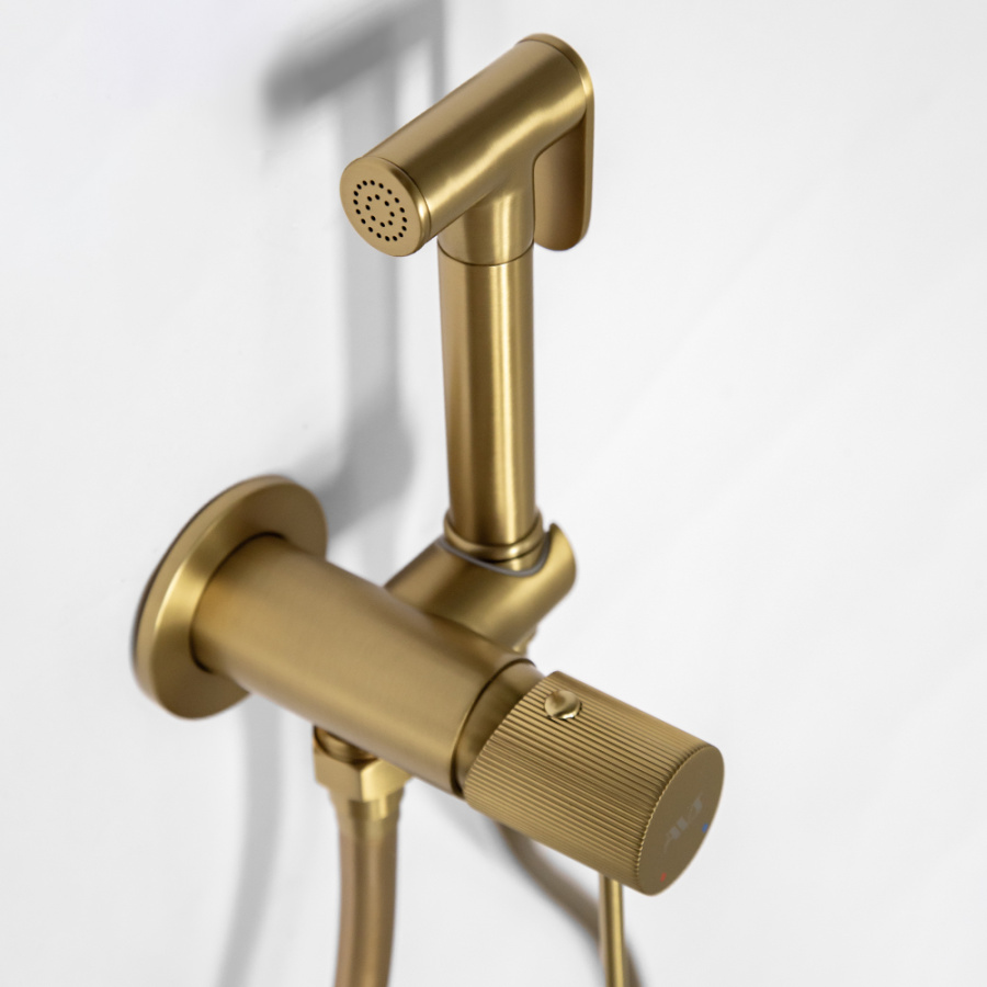 Гигиенический душ со смесителем AVS Pulse брашированное золото Гигиенический душ со смесителем AVS Pulse брашированное золото