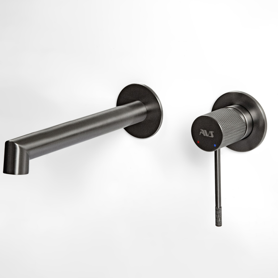 Смеситель для раковины AVS Seeme с внутренней частью, оружейная сталь Смеситель для раковины AVS Seeme с внутренней частью, оружейная сталь