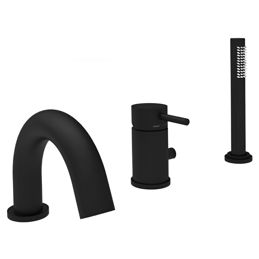 Смеситель на борт ванны Paffoni Light LIG047NO черный матовый Смеситель на борт ванны Paffoni Light LIG047NO черный матовый
