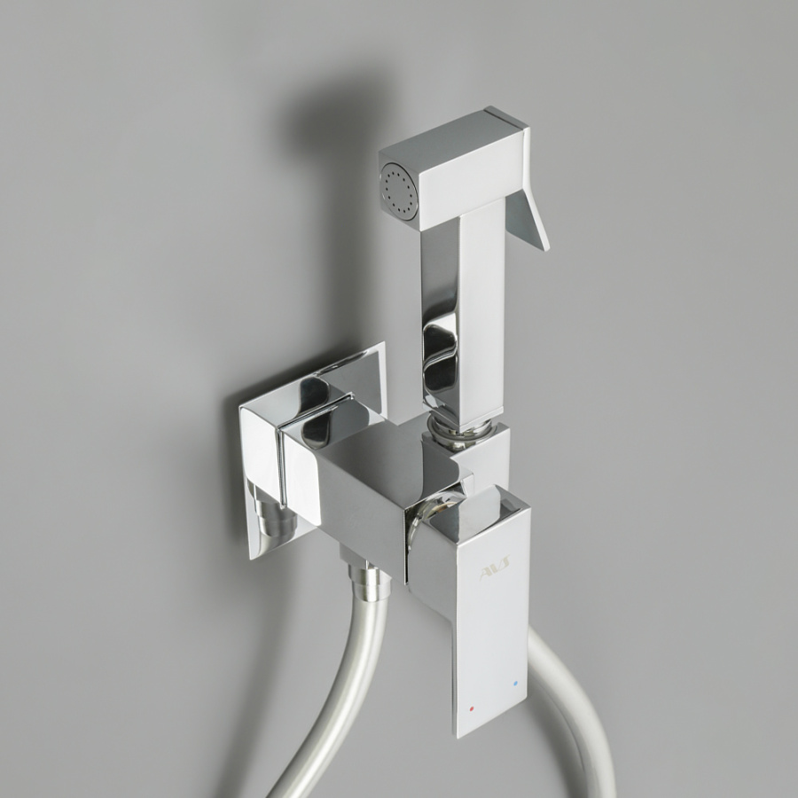 Гигиенический душ со смесителем AVS Cube хром