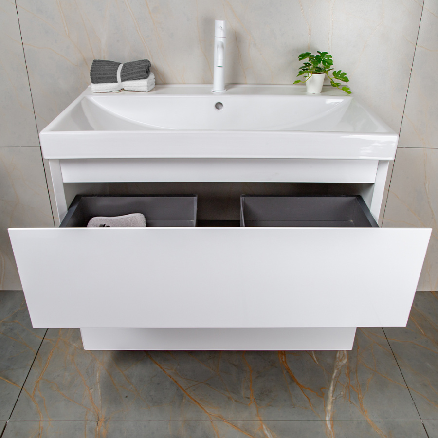 Тумба с раковиной AVS Гармония 80 белая (раковина 02 белая глянцевая) Тумба с раковиной AVS Гармония 80 белая (раковина 02 белая глянцевая)