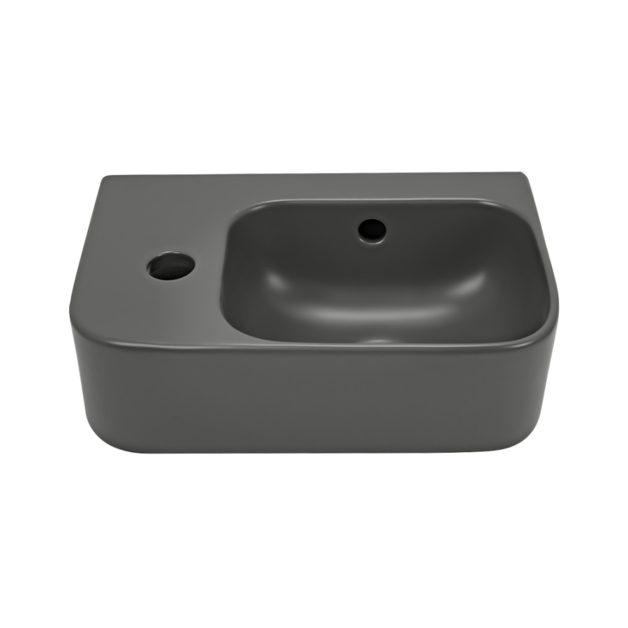 Рукомойник AVS Грэйс 37x25 R, темно-серый матовый