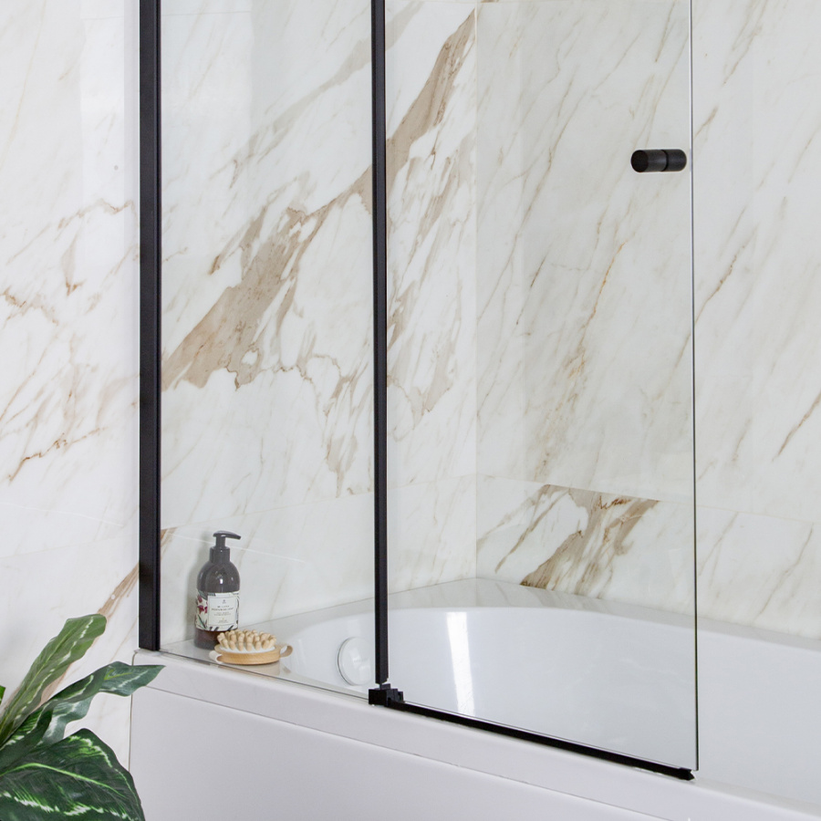 Шторка на ванну AVS Перла 100 L профиль черный матовый, стекло прозрачное Шторка на ванну AVS Перла 100 L профиль черный матовый, стекло прозрачное