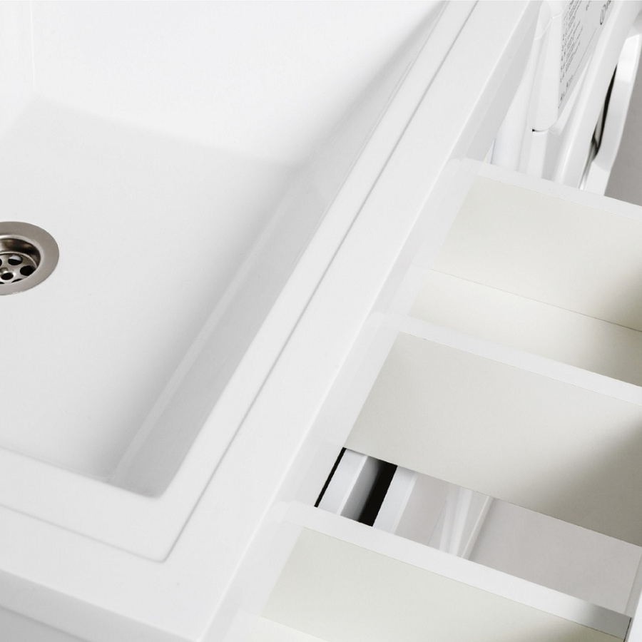 Тумба с раковиной Runo Орион УТ000003442+00-00001024 120 см левая