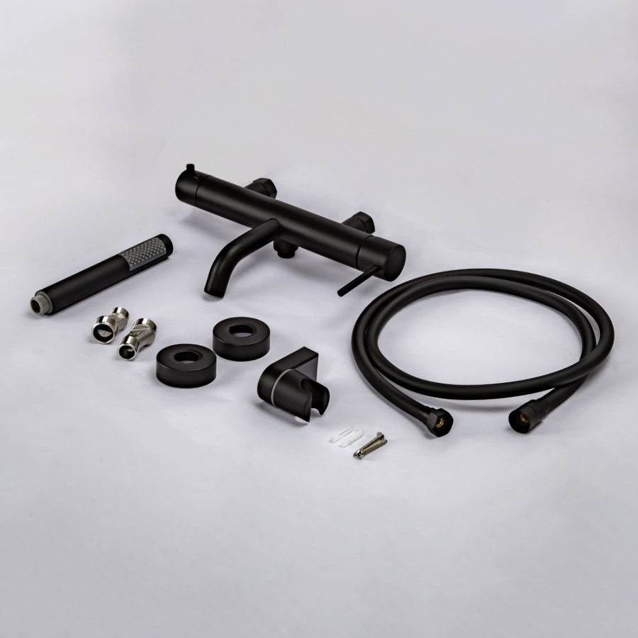 Смеситель для ванны с душем AVS Slimmer черный матовый Смеситель для ванны с душем AVS Slimmer черный матовый