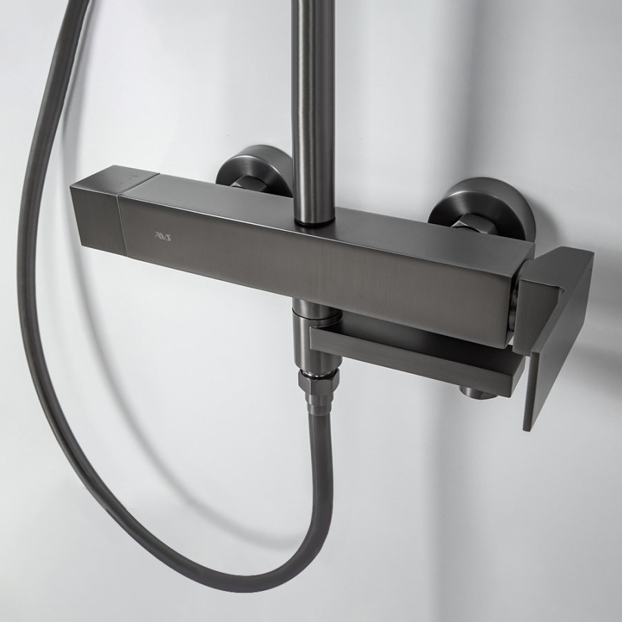 Душевая стойка AVS Cube оружейная сталь Душевая стойка AVS Cube оружейная сталь