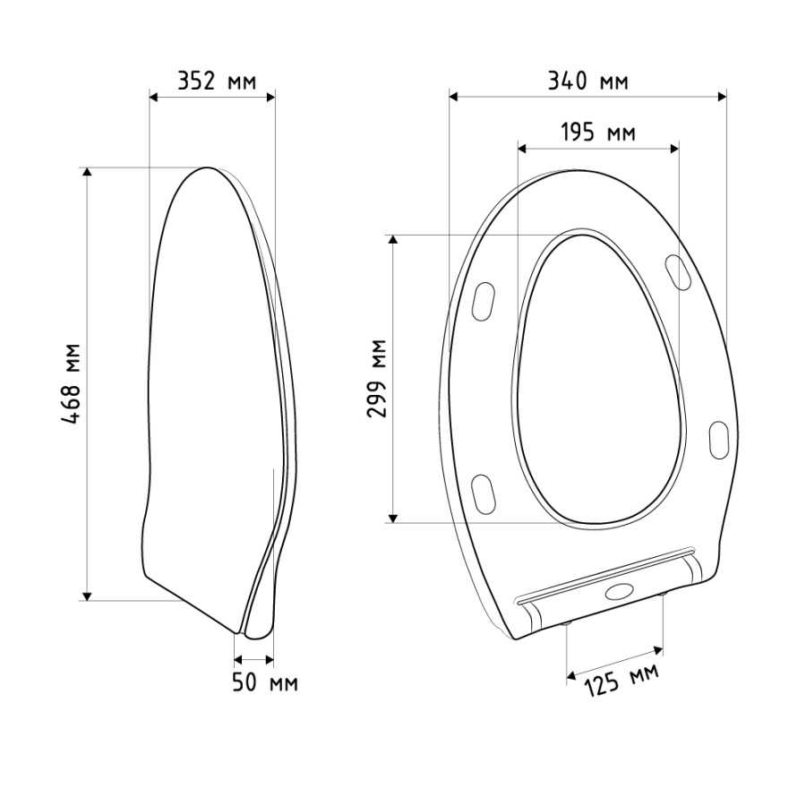 Крышка-сиденье AVS 005 с микролифтом быстросъемное