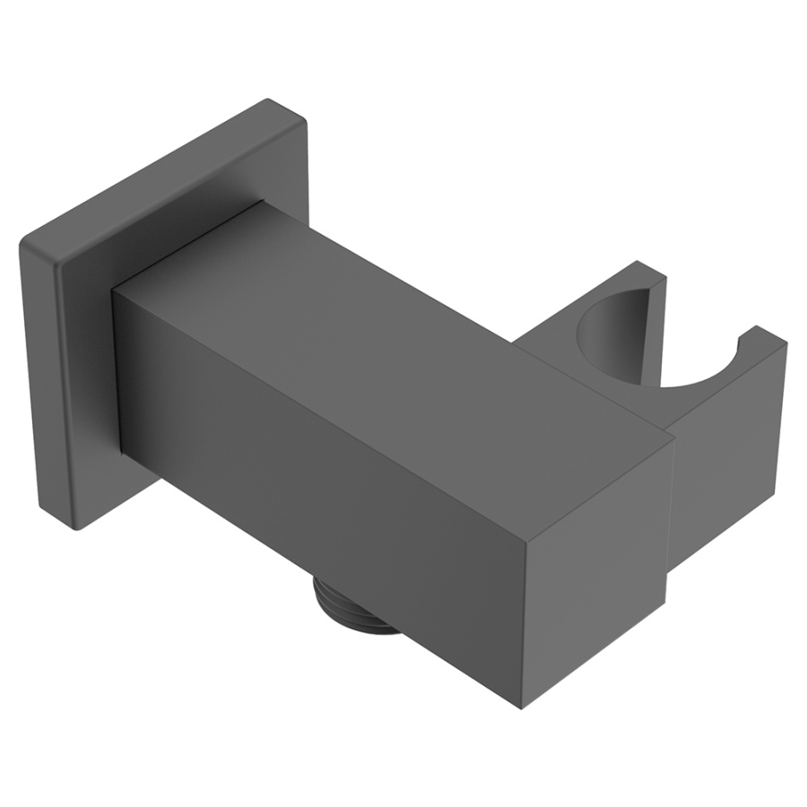 Шланговое подключение с держателем AVS Cube оружейная сталь Шланговое подключение с держателем AVS Cube оружейная сталь