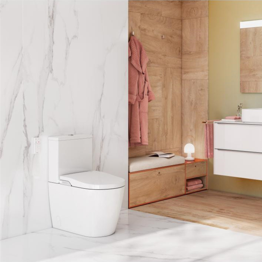 Унитаз-компакт с бачком и электр.сиденьем IN-WASH INSPIRA rimless /39х68/белый