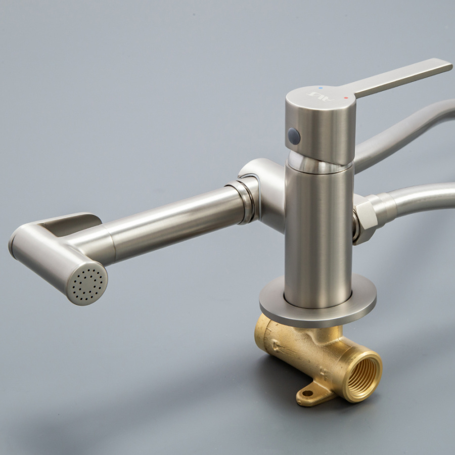 Гигиенический душ со смесителем AVS Elegant брашированный никель Гигиенический душ со смесителем AVS Elegant брашированный никель