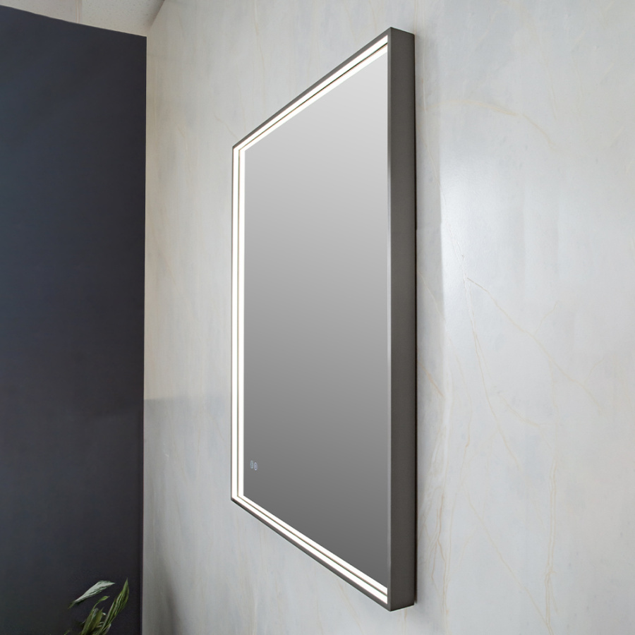 Зеркало с подсветкой AVS ZH 75x90 см, антипар, оружейная сталь Зеркало с подсветкой AVS ZH 75x90 см, антипар, оружейная сталь