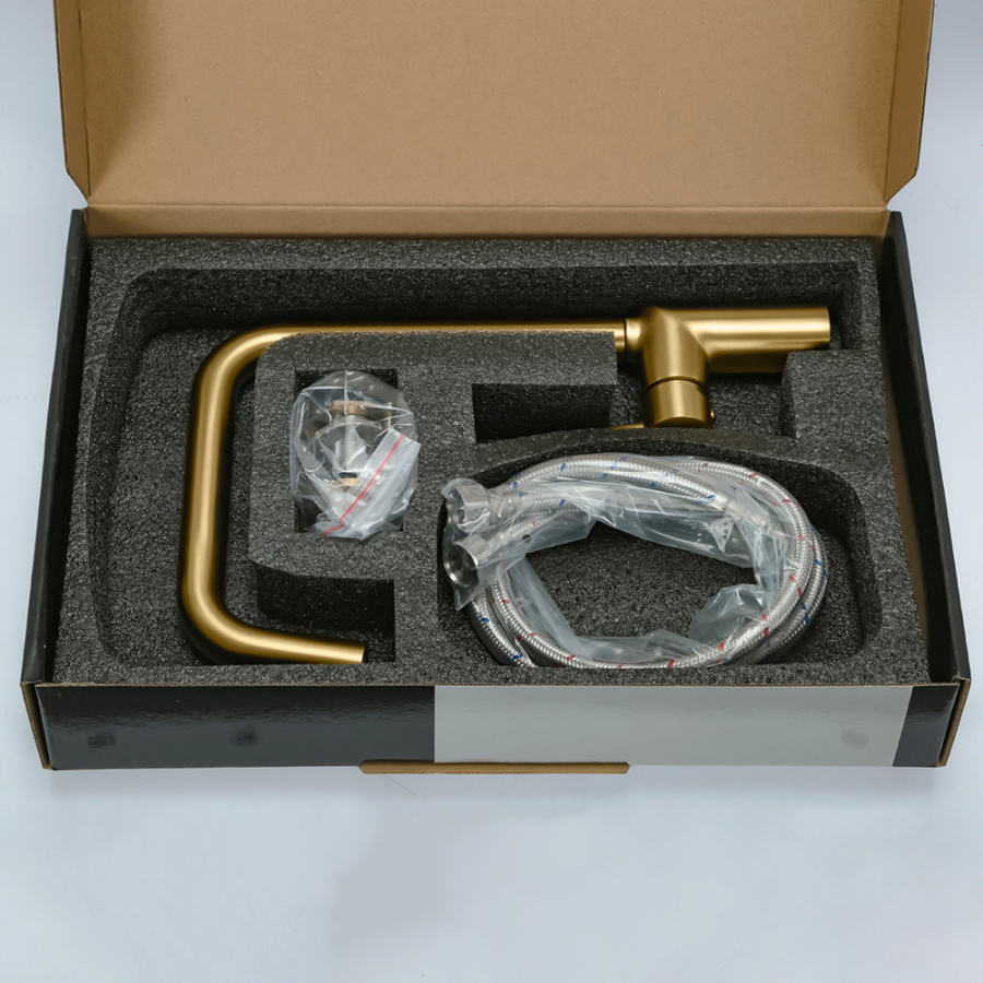 Смеситель для кухни AVS брашированное золото