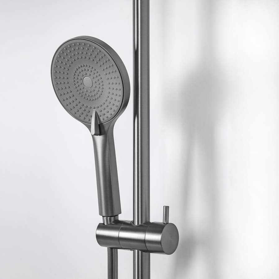 Душевая стойка AVS Pulse оружейная сталь