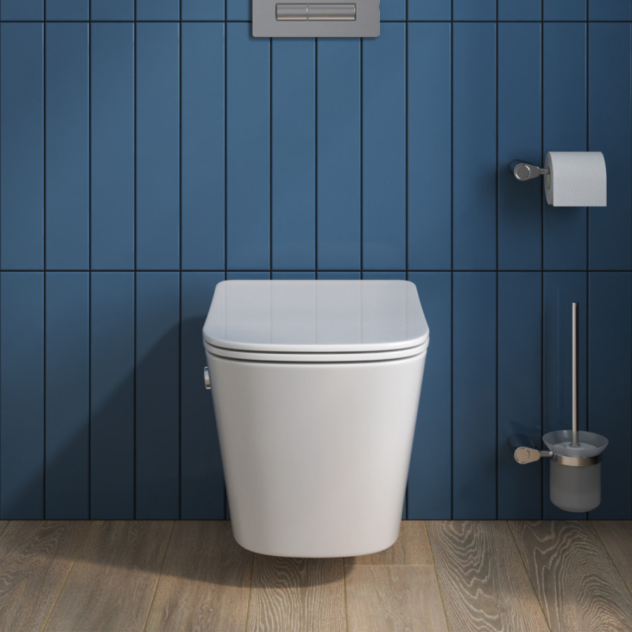 Унитаз подвесной BelBagno Due BB3103CHR-BS/SC безободковый с биде Унитаз подвесной BelBagno Due BB3103CHR-BS/SC безободковый с биде