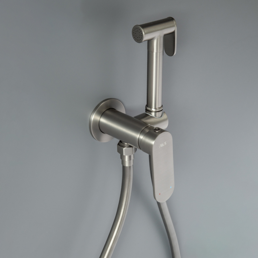 Гигиенический душ со смесителем AVS Beauty оружейная сталь