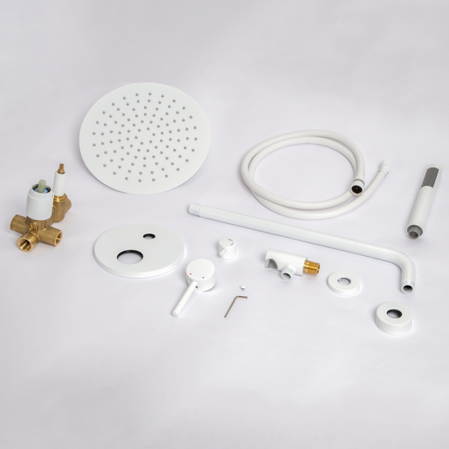 Душевой комплект AVS Slimmer 3в1 белый матовый Душевой комплект AVS Slimmer 3в1 белый матовый