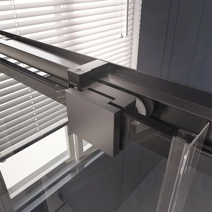Душевая дверь в нишу Veconi Premium Trento PTD30-GR 120 профиль графит брашированный, стекло прозрачное Душевая дверь в нишу Veconi Premium Trento PTD30-GR 120 профиль графит брашированный, стекло прозрачное