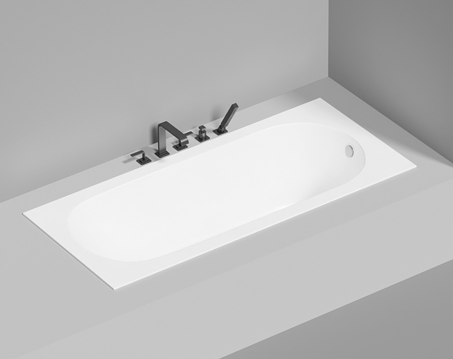 Ванна из искусственного камня AVS Эллада 180x80 белая матовая с ножками