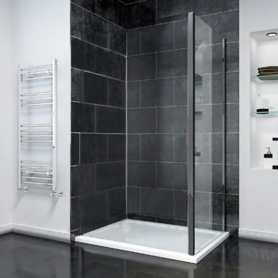  Боковая панель 100х1950, проф оруж сталь, стекло прозр 6 мм Veconi