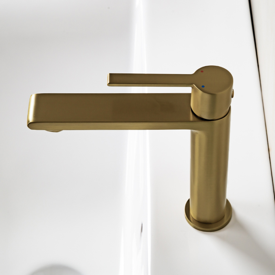 Смеситель для раковины AVS Elegant брашированное золото Смеситель для раковины AVS Elegant брашированное золото