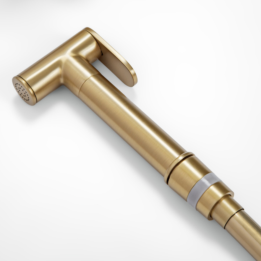 Гигиенический душ со смесителем AVS Slimmer брашированное золото Гигиенический душ со смесителем AVS Slimmer брашированное золото