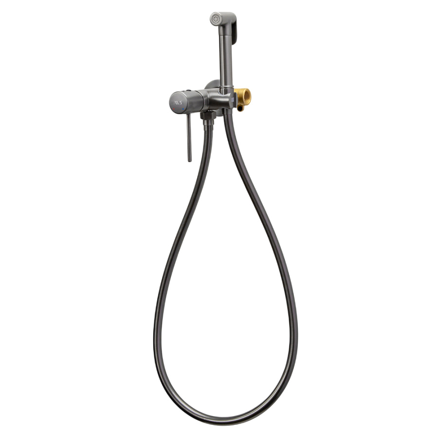 Гигиенический душ со смесителем AVS Slimmer оружейная сталь
