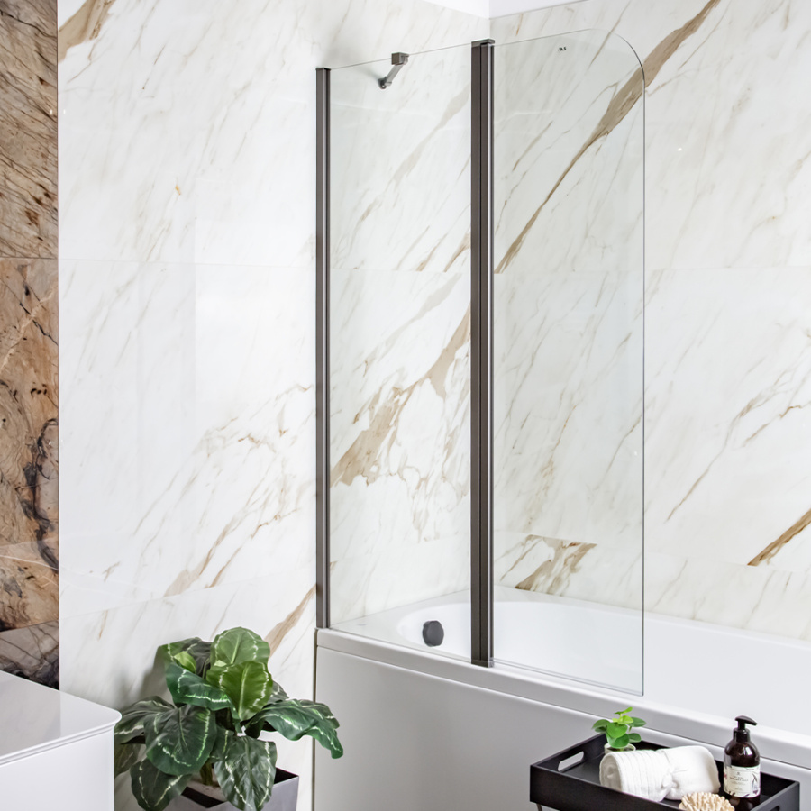 Шторка на ванну AVS Асти Дуо 100 см левая профиль оружейная сталь, прозрачное стекло Шторка на ванну AVS Асти Дуо 100 см левая профиль оружейная сталь, прозрачное стекло