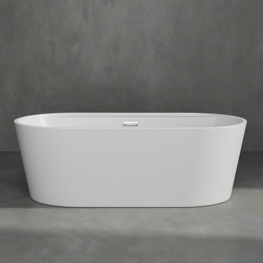 Акриловая ванна AVS Ирида 170х80 белая с донным клапаном