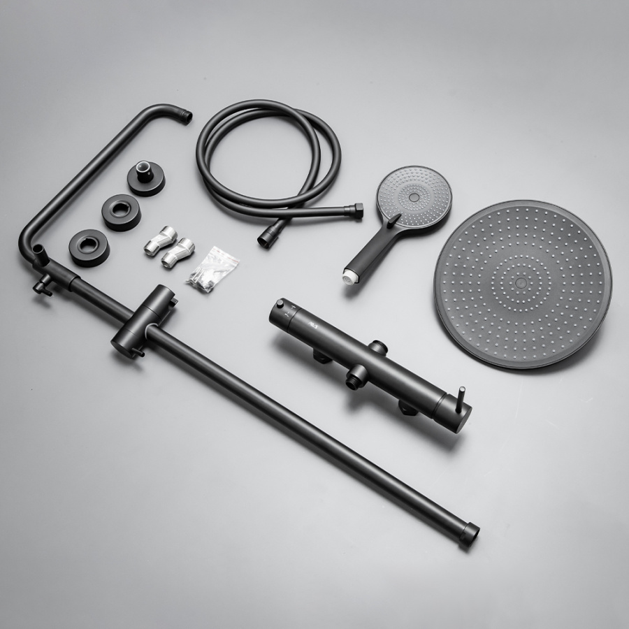 Душевая стойка AVS Slimmer 811-151-MB черный матовый Душевая стойка AVS Slimmer 811-151-MB черный матовый