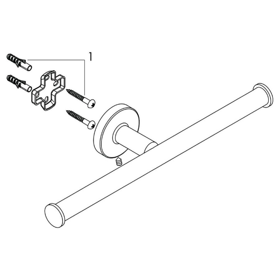 Держатель для туалетной бумаги Hansgrohe Logis Universal 41717000 хром, двойной Держатель для туалетной бумаги Hansgrohe Logis Universal 41717000 хром, двойной