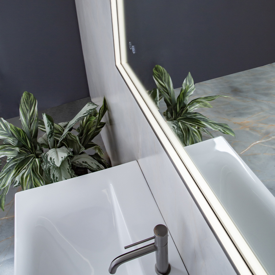 Зеркало с подсветкой AVS ZH 75x90 см, антипар, оружейная сталь Зеркало с подсветкой AVS ZH 75x90 см, антипар, оружейная сталь