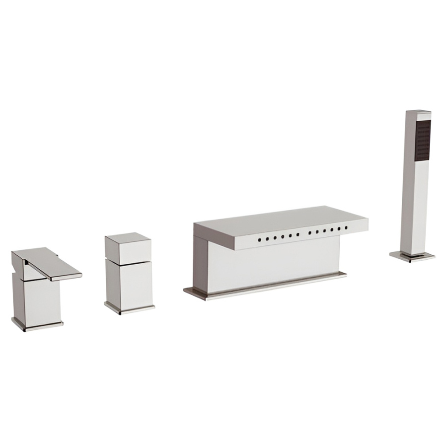 Смеситель на борт ванны Remer Qubica Q06 хром