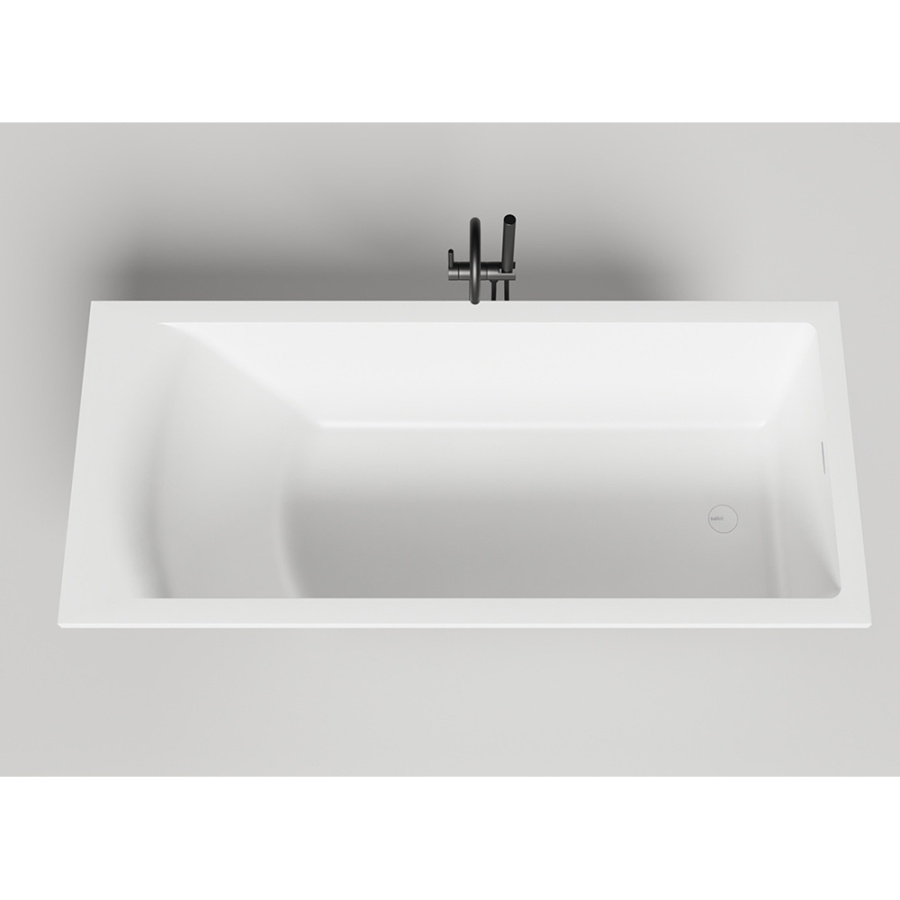 Ванна из искусственного камня Salini Cascata Kit S-Sense 170x75 белая матовая, с ножками и донным клапаном Ванна из искусственного камня Salini Cascata Kit S-Sense 170x75 белая матовая, с ножками и донным клапаном