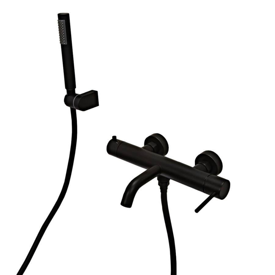 Смеситель для ванны с душем AVS Slimmer черный матовый Смеситель для ванны с душем AVS Slimmer черный матовый