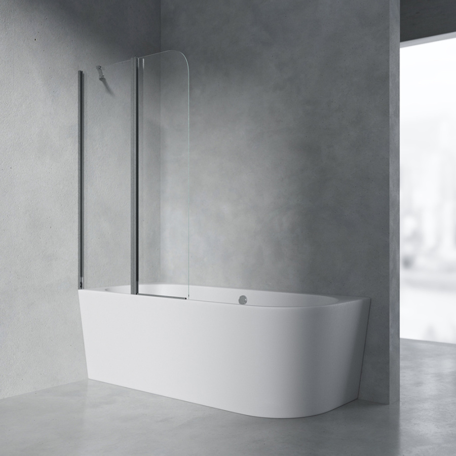 Шторка на ванну AVS Асти Дуо 100 левая профиль хром, стекло прозрачное Шторка на ванну AVS Асти Дуо 100 левая профиль хром, стекло прозрачное