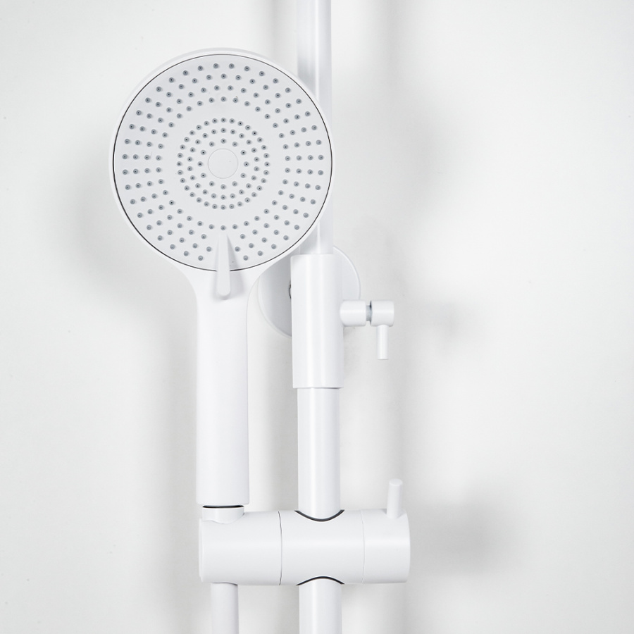 Душевая стойка AVS Slimmer белый матовый Душевая стойка AVS Slimmer белый матовый