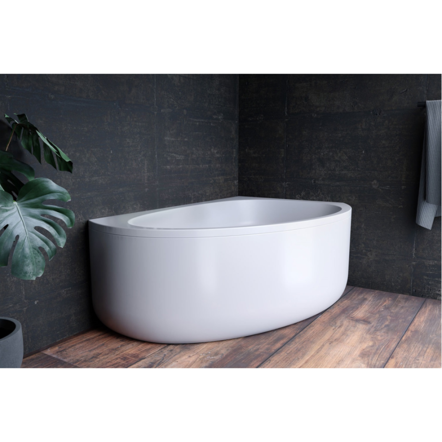 Акриловая ванна Kolpa-San Libretto 160x100 L белая, с каркасом, экраном и сливом-переливом