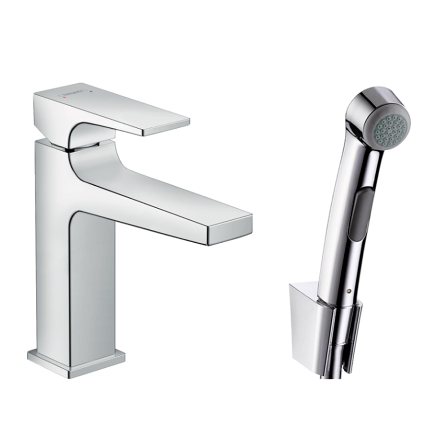 Смеситель для раковины с гигиеническим душем Hansgrohe Metropol 32522000 хром