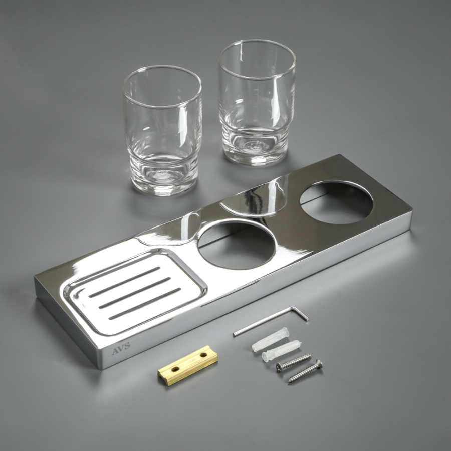 Стакан подвесной AVS AVS-S8301708 с мыльницей 2 шт.