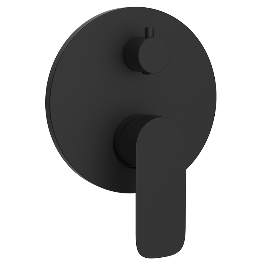 Смеситель для ванны и душа AVS Basic с внутренней частью, черный матовый Смеситель для ванны и душа AVS Basic с внутренней частью, черный матовый